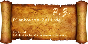 Plankovits Zelinda névjegykártya